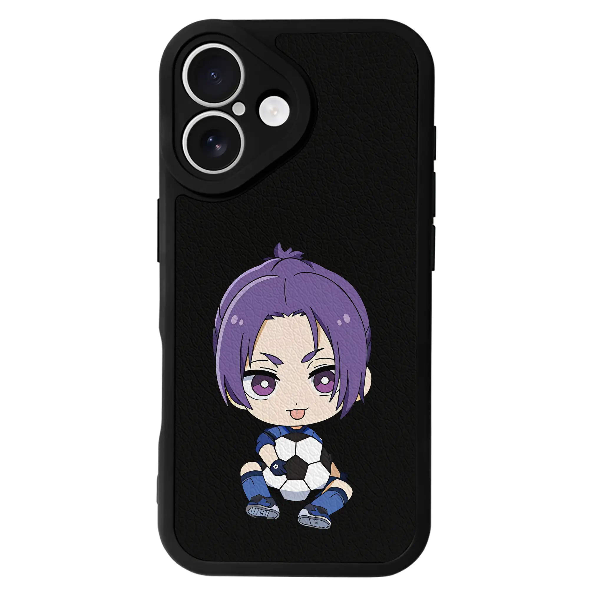 ブルーロック グッズ 御影 玲王 - IPhone 16シリーズ対応 ・ シリコンスマホケース ・ レザー調 ・ 高精度フィット ・ 耐衝撃 ・ ワイヤレス充電対応 ・ 精密カット